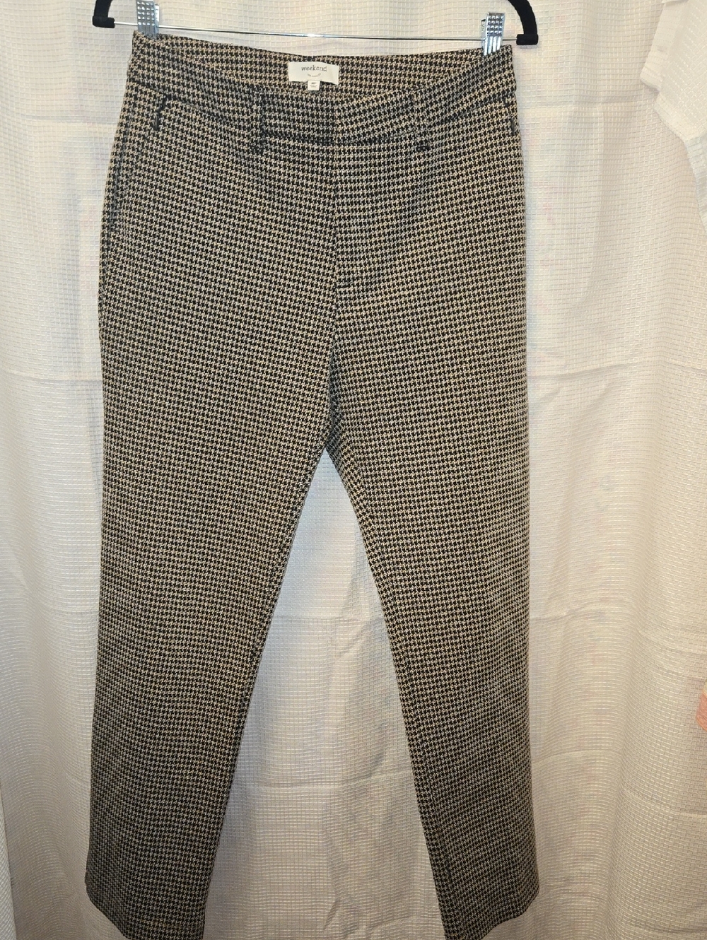 Weekend Brown & Black Plaid Tapered Leg Pants Petite Medium